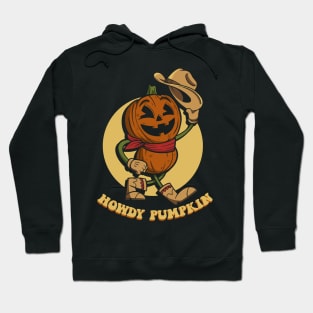 Howdy Pumpkin Retro Western Halloween T-Shirt Hoodie